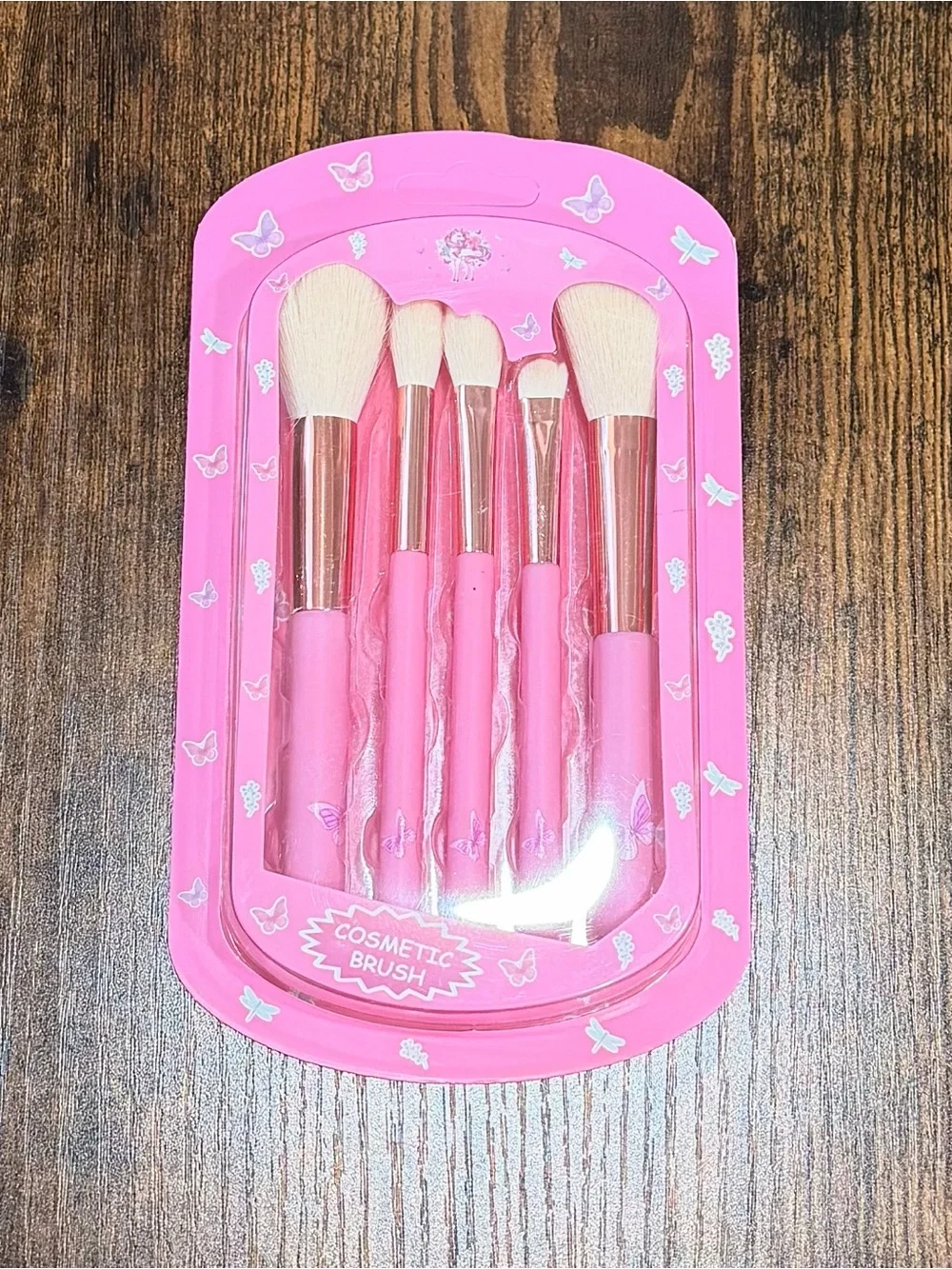 Pink Cosmetic Brush Set - 5 Piece